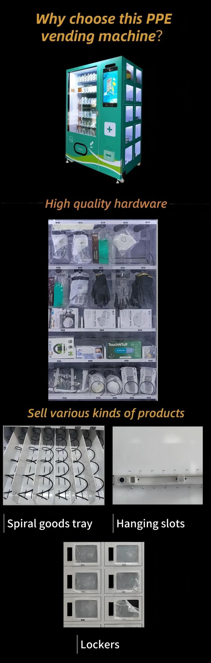 PPE Vending machine designed for construction sites featuring large capacity multiple payment methods and internet options