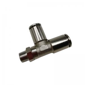 Best Air Screwdriver Pneumatic Tube Fittings Three Way Side Threaded Joint Compression Fitting wholesale