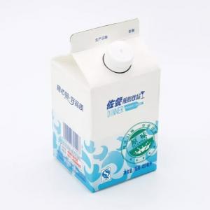 China 450ml 0.45L Gable Top Carton Filling Heathy Milk Carton Box on sale