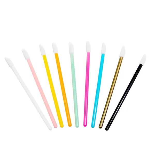Cheap 50pcs Nylon Hair Disposable Lip Brush Lipstick Applicator Brush for sale