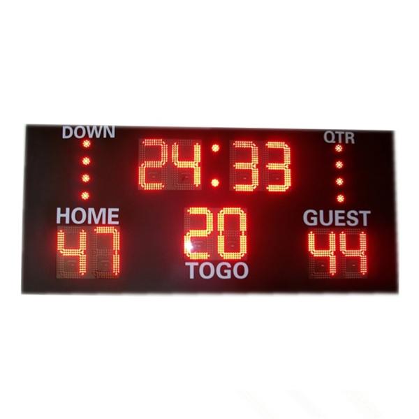 Cheap 7 Segments and Super Brightness Electronic LED Football Scoreboard in Red Color for sale