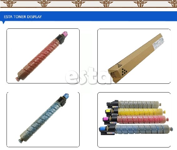 Black Compatible Color Copier Toner Cartridge For Ricoh Aficio MPC2800 MPC3300