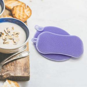 China Bathroom Multi-function Handheld Kitchen Cleaner Brush Silicone Bath Brush on sale
