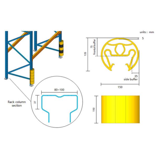 Racking Upright Protectors  Rack End  Protector Guard  Warehouse Safety Bollard