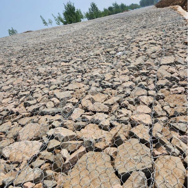 Woven Gabion Mattress Riverbank Slope Stabilization Heavy Duty Galvanized Erosion Control