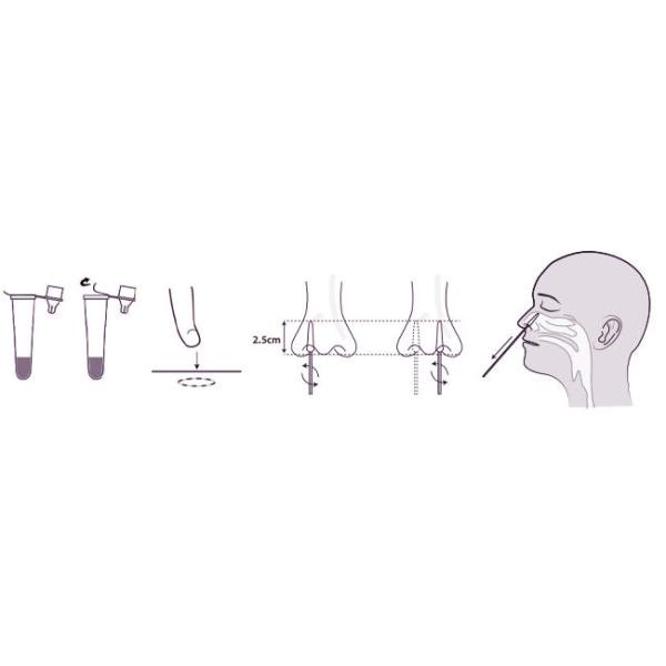 COVID-19 Antigen Rapid Self Test 25 Tests/Kit CE For Nasal Swab Sensitivity 98.84%