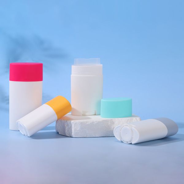 Recyclable Easy to Carry Oval Shape Twist Up Empty Deodorant Stick Container for DIY Refills
