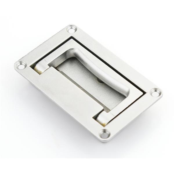 Metal Recessed Cabinet Handles , Concealed Pull Handle Plastic Spraying Surface