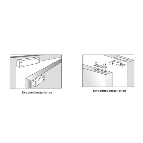 Lightweight Lockable Small Sliding Gate Electric Bolt Lock With Signal Output