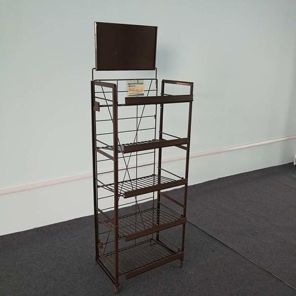 Cheap Floor Retail Shoe Rack / Retail Floor Display 136SETS Loading Quantity for sale