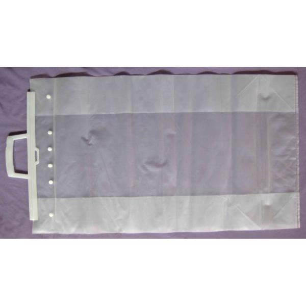 HPPE Rigid Handle Custom Plastic Shopping Bags Red Color New Year Printed