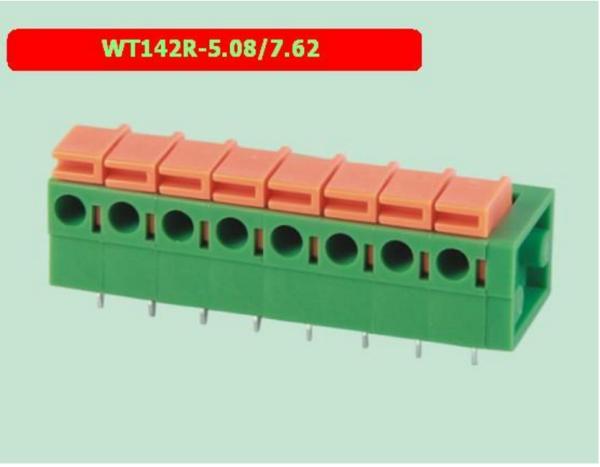 Cheap WT142R-5.08/7.62 spring type terminal block pcb spring terminal block factory direct sales for sale