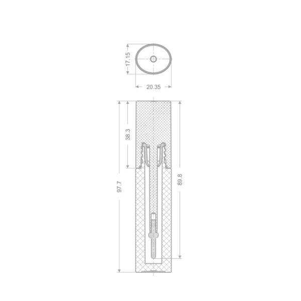 PETG GC308 Empty Lipstick 97.7mm Height Lip Stain Container
