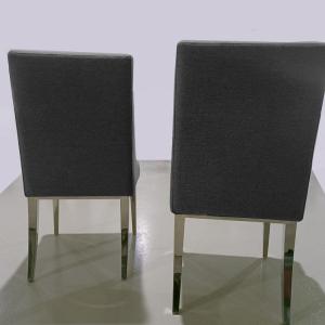 GlossLux High Back Fabric Dining Room Chairs