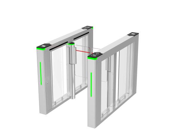 Cheap High End Automatic Biometric Access Control High Speed Flap Security Turnstile Gate For Visitor Entrance for sale