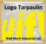 White Color Logo Printed Relief Tarpaulin Outdoor Sheet Tarps with Logo