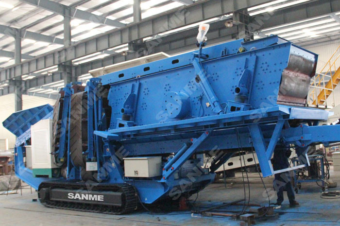 Road Concrete 900t/H PLC Crawler Mobile Screening Plant