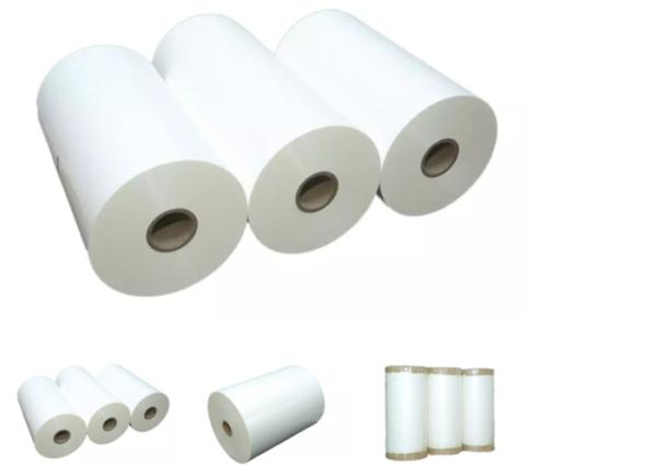 Cheap 18miu Glossy Bopp Clear Thermal Laminating Film Roll 1700mm Width for sale