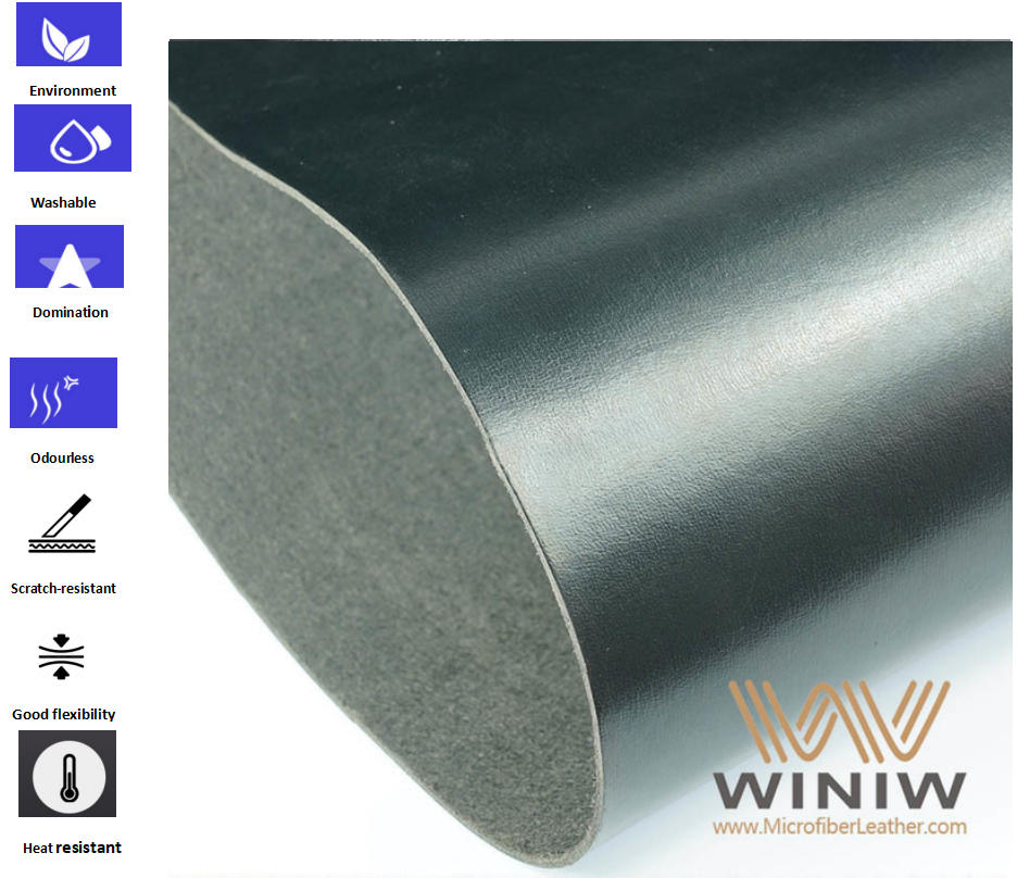 Durable faux WINIW Microfiber leather for belt 