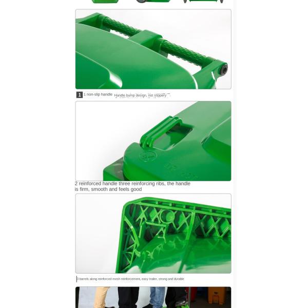 20L40L Outdoor Swing Lid square Sorting Dustbin Kitchen School Sanitation Plastic Trash Can with Lid