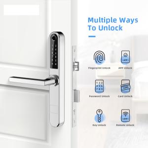 Best Ultrathin Sliding Patio Door Smart Lock Bluetooth FPC Fingerprint Mechanical Key wholesale