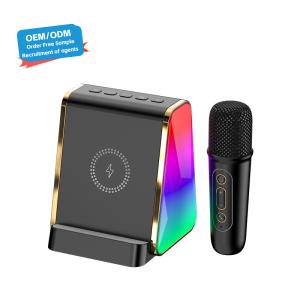 Best RGB Lights Wireless Charging Bluetooth Speaker For Small Business And Office 118*77*43mm wholesale