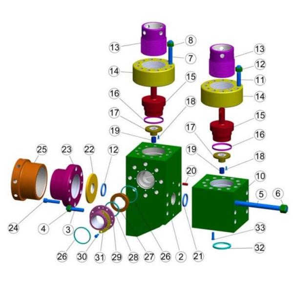 Fluid End Module, liner, Ceramic liners forHonghua HHF800 mud pump, HHF1000 mud pump, HHF1300 mud pump, HHF1600 mud pump