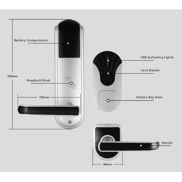 Commercial Digital Other Door Lock With RFID Card 200 Cards Data Capacity
