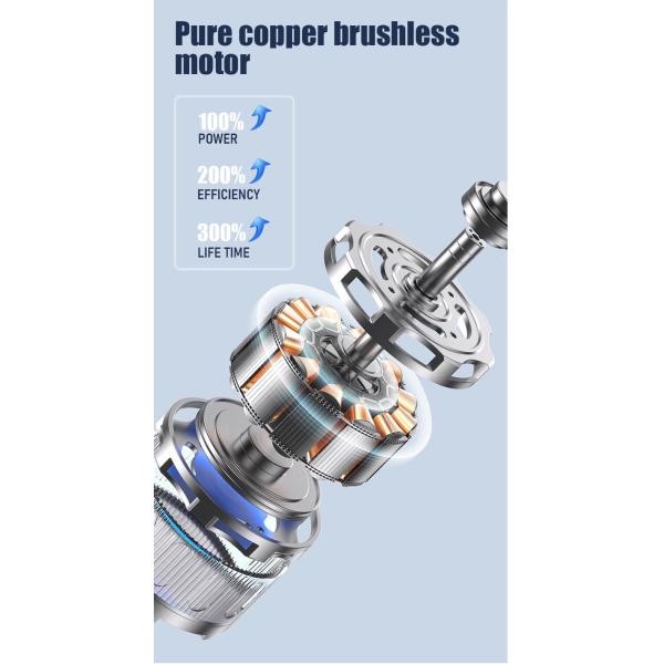 6 Inch Cordless Electric Chainsaw with Brushless Motor Battery Pruner for Yard Cutting