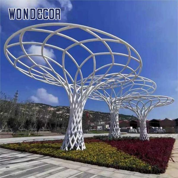 Cheap Large Stainless Steel White Wire Metal Tree Sculpture for sale