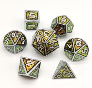 Best Handmade RPG Dice Set Neat Sharp Edges​​ Gold Plated Surface wholesale