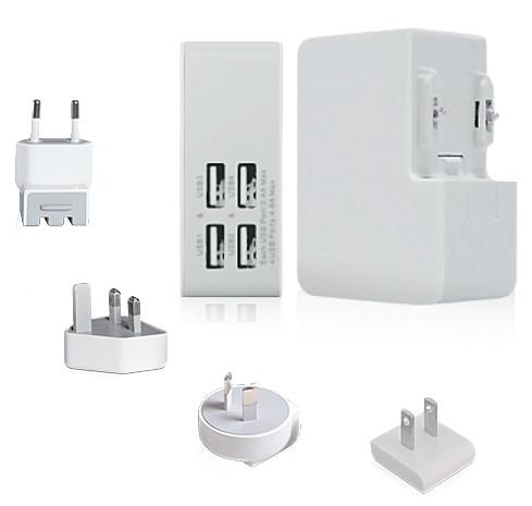 Cheap US plug 4 USB universal adapter mini travel adapter for sale