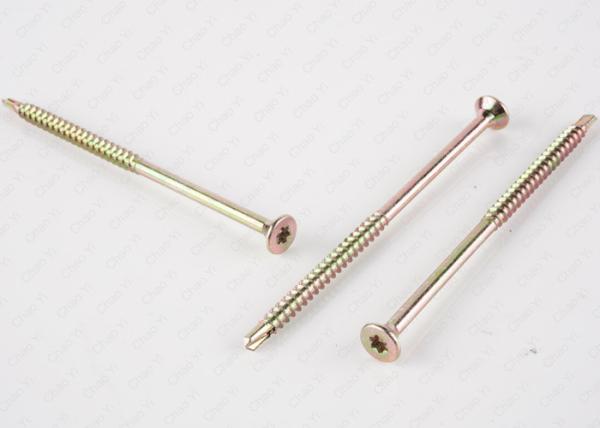 Cheap Double Countersunk Head Self Drilling Self Tapping Screws Torx Drive ,Yellow Zinc Plated for sale