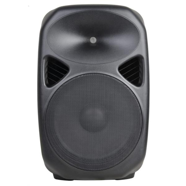 Black Active Speaker System Plastic DJ Cabinet / Square Entertainment Speakers