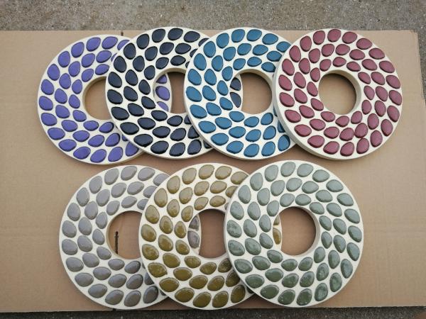 Cheap 230mm Wool Felt Diamond Polishing Wheels For Concrete Floors , Carton Package for sale
