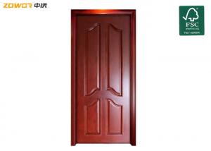 China 4 Panel PU Painting Hinged Pinewood Wooden Interior Doors on sale