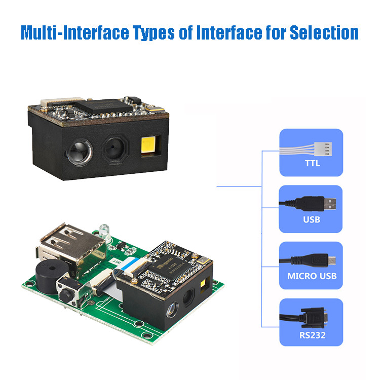 Embedded Mini Barcode Scanner TTL RS232 USB Fixed Mount Barcode Reader