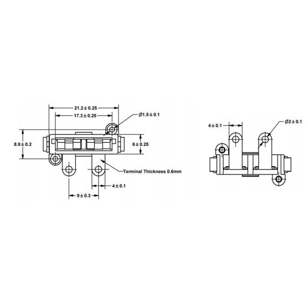 SL-703FL PCB Mount ATC Automotive Blade Fuse Holder