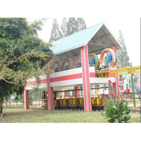 Multi Color UFO Cycle Monorail Ride , Track Car Model Roller Coaster Attractions