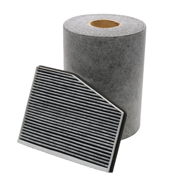 Cheap PP Cloth Activated Carbon HVAC Filter Media Roll For Auto Cabin Air Filter for sale