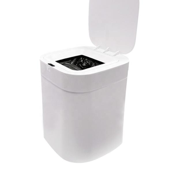 Cheap 17.5L Motion Sensor Trash Can One Click Open Automatic Trash Bin White Color Garbage Can Self Sealing for sale