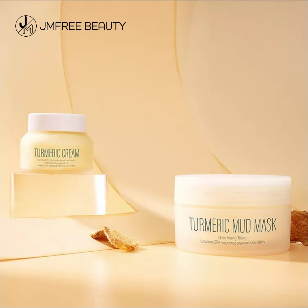 Private Label Skin Care Moisturizing Whitening Facial Cream Anti Acne Brightening Turmeric Face Cream