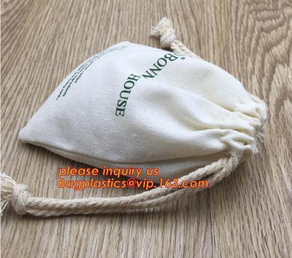 Organic Cotton Contracted Storage Cotton Drawstring Gym Bag,Eco friendly cotton drawstring bag small with custom logo de