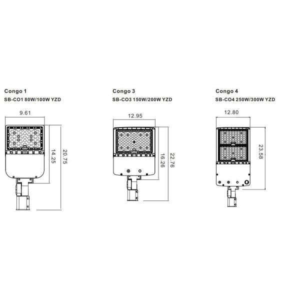 140LM IP66 60W LED Shoebox Light 100W 150W 240W 300W