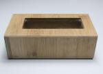 Custom Logo Natural Color Type Bamboo Gift Box With Clear Glass Top Window