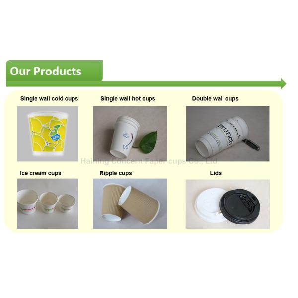 8oz 14oz 16oz Take Away Biodegradable Paper Cups , Customized Disposable Tea Cups