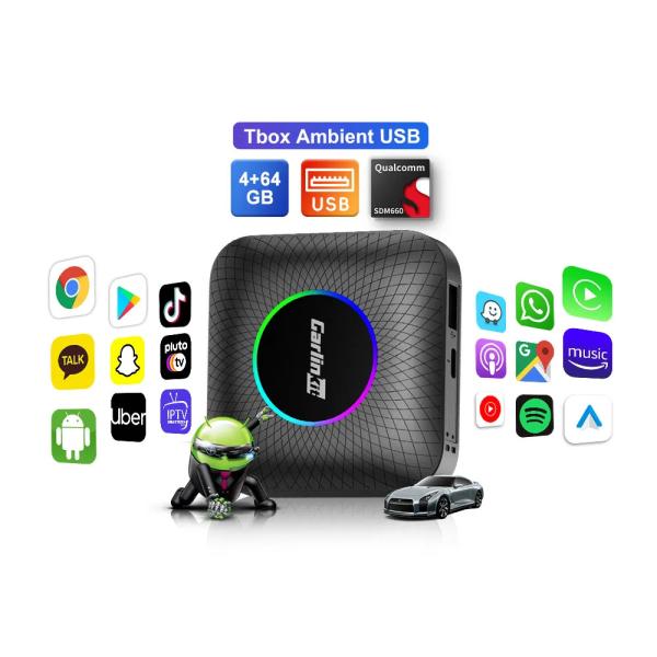 Cheap Android Box Cpc200 Tbox Ambient Usb 64Gb  Wireless Adapter Carplay Mouse Remote Control  Box  Ai Android 13 for sale