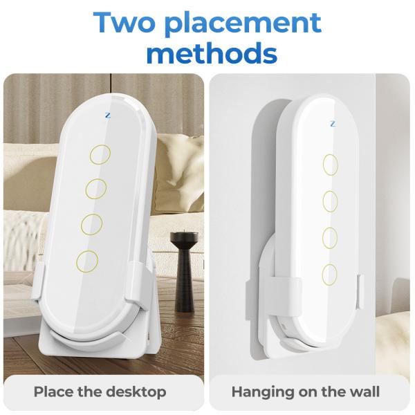 Tuya ZigBee 4 Gang Smart Scene Switch 12 Custom Scenes, Touch Control, Remote Operation, Smart Life App Compatible