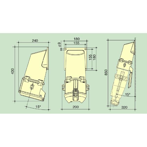 250A 5 Pin Plug And Socket , IP67 Water Resistance Industrial Socket Outlet