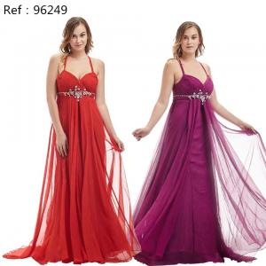 China Red Lady Evening Dress Customization Floor Length Formal Dress on sale